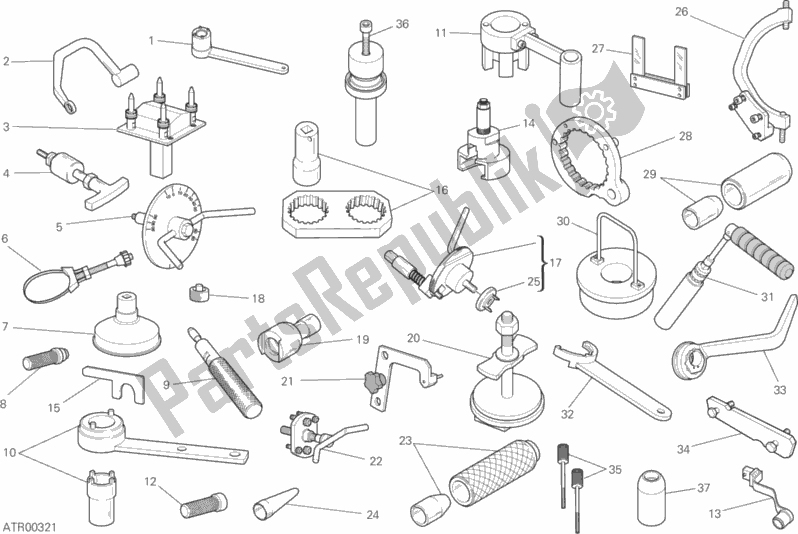 Toutes les pièces pour le Outils De Service D'atelier (moteur) du Ducati Hypermotard Hyperstrada USA 821 2015